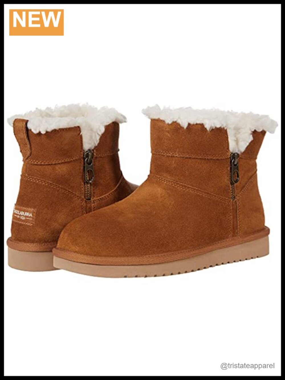 Women's Suede Ankle Boots with Faux Fur Lining